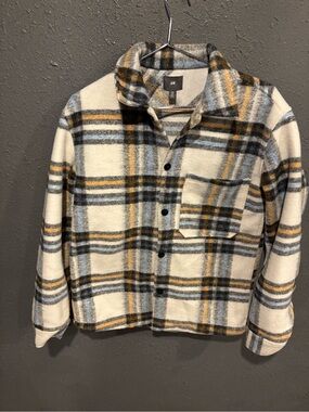 Men’s H&M Cream Plaid Jacket